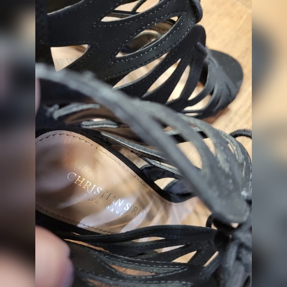 Christian Siriano for Payless lace-up cut-out heels - Picture 5 of 9